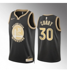 Men Golden State Warriors 30 Stephen Curry Black 2024 Select Series Stitched Basketball Jersey