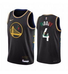 Men Golden State Warriors 4 Moses Moody 2022 Black Special Mexico City Edition Stitched Jersey