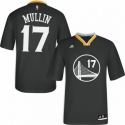 Mens Adidas Golden State Warriors 17 Chris Mullin Authentic Black Alternate NBA Jersey