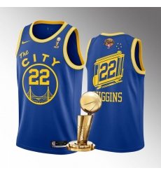 Men's Golden State Warriors #22 Andrew Wiggins 2022 Royal NBA Finals Champions Stitched Jersey