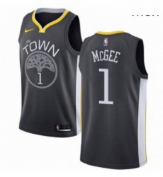 Mens Nike Golden State Warriors 1 JaVale McGee Swingman Black Alternate NBA Jersey Statement Edition