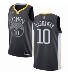 Mens Nike Golden State Warriors 10 Tim Hardaway Swingman Black Alternate NBA Jersey Statement Edition