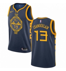 Mens Nike Golden State Warriors 13 Wilt Chamberlain Swingman Navy Blue NBA Jersey City Edition