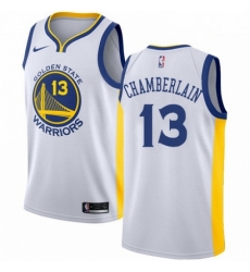 Mens Nike Golden State Warriors 13 Wilt Chamberlain Swingman White Home NBA Jersey Association Edition