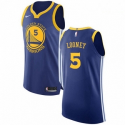 Mens Nike Golden State Warriors 5 Kevon Looney Authentic Royal Blue Road NBA Jersey Icon Edition