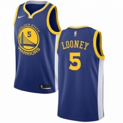 Mens Nike Golden State Warriors 5 Kevon Looney Swingman Royal Blue Road NBA Jersey Icon Edition