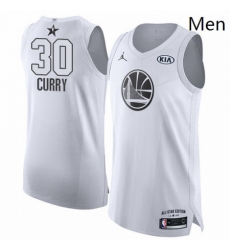 Mens Nike Jordan Golden State Warriors 30 Stephen Curry Authentic White 2018 All Star Game NBA Jersey