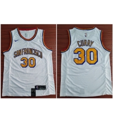 Warriors 30 Stephen Curry White Nike Swingman Jersey