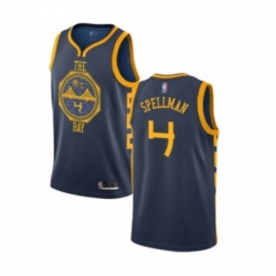 Womens Golden State Warriors 4 Omari Spellman Swingman Navy Blue Basketball Jersey City Edition 