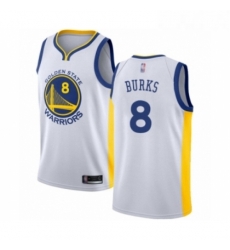 Womens Golden State Warriors 8 Alec Burks Swingman White Basketball Jersey Association Edition 