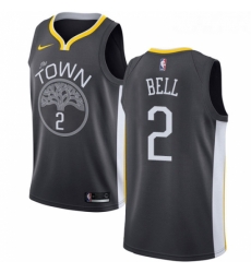 Womens Nike Golden State Warriors 2 Jordan Bell Swingman Black Alternate NBA Jersey Statement Edition 