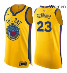 Womens Nike Golden State Warriors 23 Mitch Richmond Swingman Gold NBA Jersey City Edition