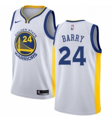 Womens Nike Golden State Warriors 24 Rick Barry Swingman White Home NBA Jersey Association Edition