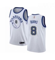 Youth Golden State Warriors 8 Alec Burks Swingman White Hardwood Classics Basketball Jersey 