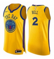 Youth Nike Golden State Warriors 2 Jordan Bell Swingman Gold NBA Jersey City Edition 