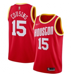 Men Nike Houston Rockets 15 DeMarcus Cousins Red NBA Swingman Hardwood Classics Jersey