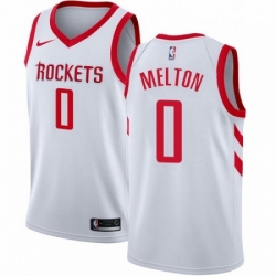 Mens Nike Houston Rockets 0 DeAnthony Melton Swingman White NBA Jersey Association Editi