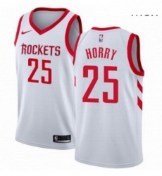 Mens Nike Houston Rockets 25 Robert Horry Swingman White Home NBA Jersey Association Edition