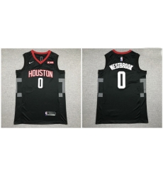 Rockets 0 Russell Westbrook Black Nike Swingman Jersey