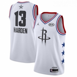 Youth Nike Houston Rockets 13 James Harden White Basketball Jordan Swingman 2019 All Star Game Jersey