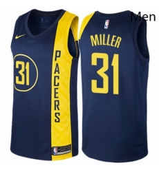 Mens Nike Indiana Pacers 31 Reggie Miller Swingman Navy Blue NBA Jersey City Edition