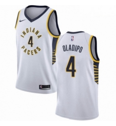 Mens Nike Indiana Pacers 4 Victor Oladipo Swingman White NBA Jersey Association Edition 