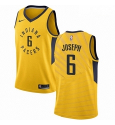 Mens Nike Indiana Pacers 6 Cory Joseph Authentic Gold NBA Jersey Statement Edition 