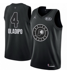 Mens Nike Jordan Indiana Pacers 4 Victor Oladipo Swingman Black 2018 All Star Game NBA Jersey 