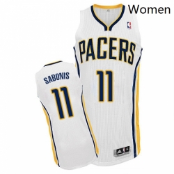 Womens Adidas Indiana Pacers 11 Domantas Sabonis Authentic White Home NBA Jersey  Womens Adidas Indiana Pacers 11 Domantas Sabonis Authentic White Home NBA Jersey