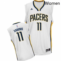 Womens Adidas Indiana Pacers 11 Domantas Sabonis Swingman White Home NBA Jersey  Womens Adidas Indiana Pacers 11 Domantas Sabonis Swingman White Home NBA Jersey