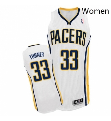 Womens Adidas Indiana Pacers 33 Myles Turner Authentic White Home NBA Jersey