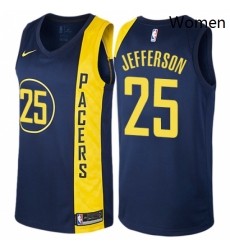 Womens Nike Indiana Pacers 25 Al Jefferson Swingman Navy Blue NBA Jersey City Edition