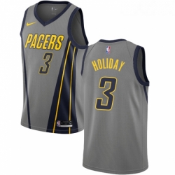 Womens Nike Indiana Pacers 3 Aaron Holiday Swingman Gray NBA Jersey City Edition 