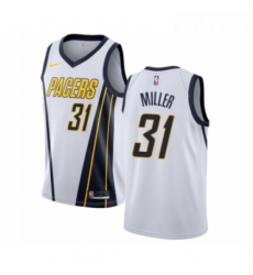 Womens Nike Indiana Pacers 31 Reggie Miller White Swingman Jersey Earned Edition