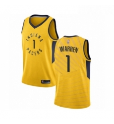 Youth Indiana Pacers 1 TJ Warren Swingman Gold Basketball Jersey Statement Edition 