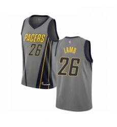 Youth Indiana Pacers 26 Jeremy Lamb Swingman Gray Basketball Jersey City Edition 