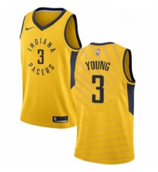 Youth Nike Indiana Pacers 3 Joe Young Swingman Gold NBA Jersey Statement Edition