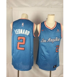 Clippers 2 Kawhi Leonard Blue Nike Throwback Swingman Jersey