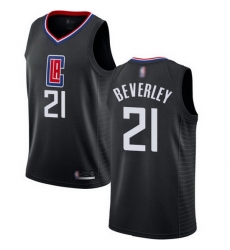 Clippers 21 Patrick Beverley Black Basketball Swingman Statement Edition Jersey