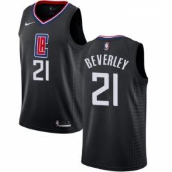 Clippers 21 Patrick Beverley Black Basketball Swingman Statement Edition Jersey