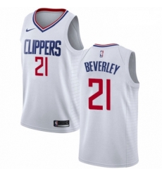 Clippers 21 Patrick Beverley White Basketball Swingman Association Edition Jersey