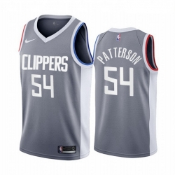 Men Los Angeles Clippers 54 Patrick Patterson Gray NBA Swingman 2020 21 Earned Edition Jer