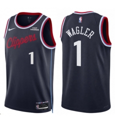 Men Los Angeles Clippers Keaton Wagler #1 Jersey Navy Blue