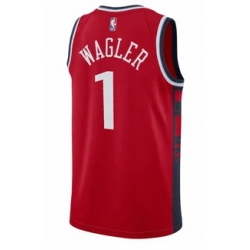 Men Los Angeles Clippers Keaton Wagler #1 Jersey Red