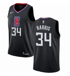 Mens Nike Los Angeles Clippers 34 Tobias Harris Authentic Black Alternate NBA Jersey Statement Edition 