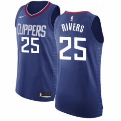 Youth Nike Los Angeles Clippers 25 Austin Rivers Authentic Blue Road NBA Jersey Icon Edition