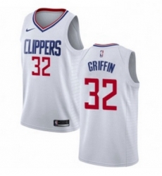 Youth Nike Los Angeles Clippers 32 Blake Griffin Authentic White NBA Jersey Association Edition