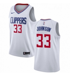 Youth Nike Los Angeles Clippers 33 Wesley Johnson Swingman White NBA Jersey Association Edition