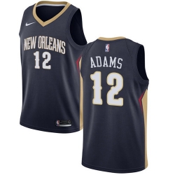 Men Nike New Orleans Pelicans 12 Steven Adams Navy NBA Swingman Icon Edition Jersey