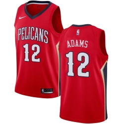 Men Nike New Orleans Pelicans 12 Steven Adams Red NBA Swingman Statement Edition Jersey